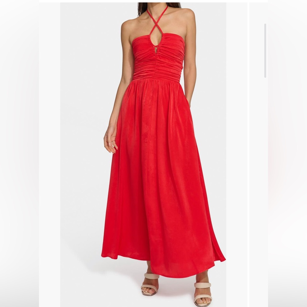 DKNY Red Maxi Dress